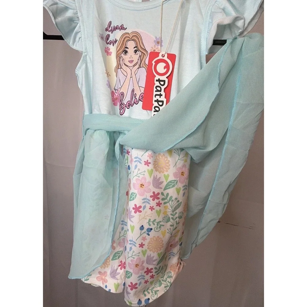 PatPat Toddler Graphic Tulle Skort Dress Size 3 Years